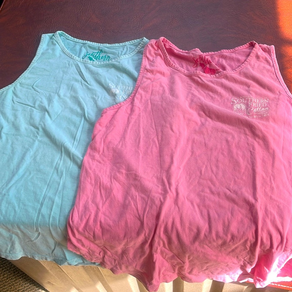 Set of two women’s tank tops Southern Fried Cotton brand